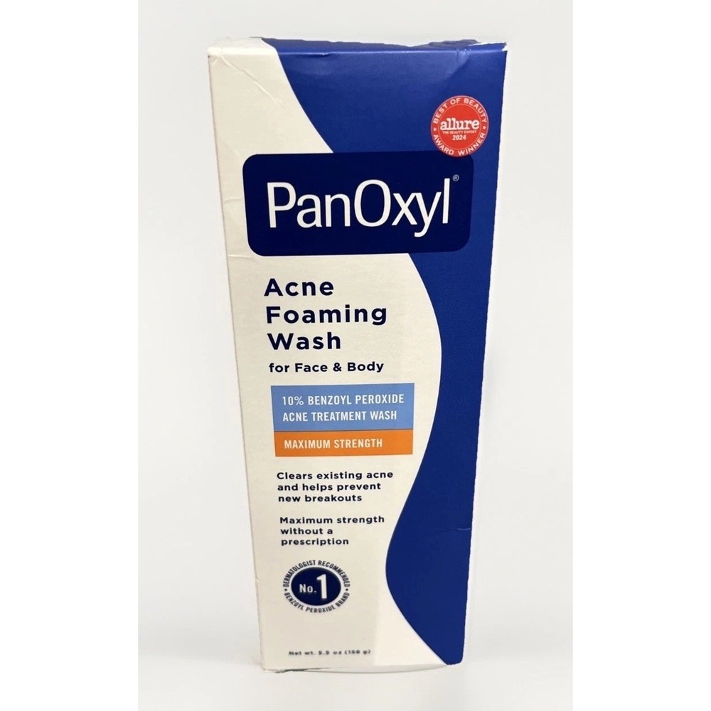 PanOxyl Acne Foaming Wash Unisex White PanOxyl 10% Benzoyl Peroxide 5.5oz